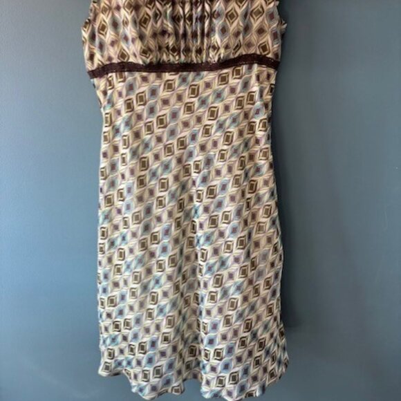 Miss Dorby Women's Animal Peacock Print Green Purple Short Sleeve Dress Lace 16 - Picture 2 of 7